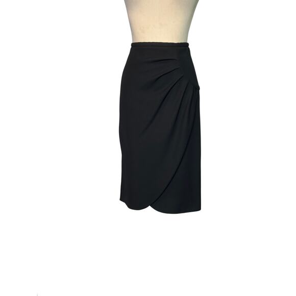 Armani Colezzioni black side ruched tulip skirt size 2 - Picture 11 of 13